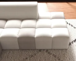 Meuble House Canapé en angle avec méridienne design lounge & chill "Casa Nova" bicolore beige et gris New