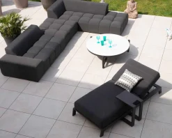 Meuble House Canapé extérieur design retour gauche gris foncé