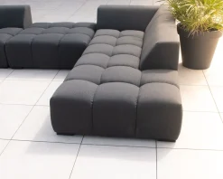 Meuble House Canapé extérieur design retour gauche gris foncé