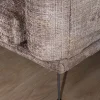 Meuble House Canapé 3 places esprit rétro en tissu chenillé doux gris cendré "Paloma" Clearance