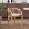 Meuble House Chaise de jardin en teck et rotin "Wilma" Best