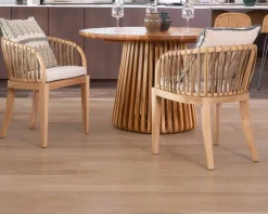 Meuble House Chaise de jardin en teck et rotin 