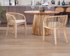 Meuble House Chaise de jardin en teck et rotin 