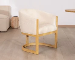 Meuble House Chaise de repas enveloppante style rétro chic