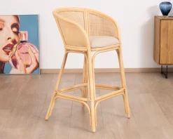 Meuble House Chaise haute en rotin style ethnique chic 