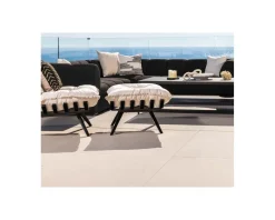 Meuble House Chaise longue haut de gamme modulaire structure aluminium noire 