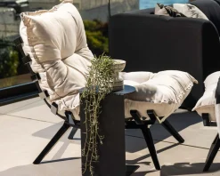 Meuble House Chaise longue haut de gamme modulaire structure aluminium noire 