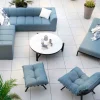 Meuble House Chaise longue haut de gamme turquoise et noire avec repose-pieds modulaire "Lisca" Sale