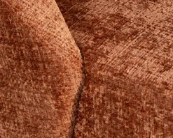 Meuble House Chauffeuse design et cosy en tissu bouclette coloris terre de sienne