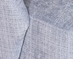 Meuble House Chauffeuse tournante design épuré en tissu bleu glacier "Marylin" Outlet