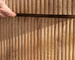 Meuble House Commode design rétro avec façades cannelées 
