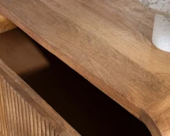 Meuble House Commode design rétro avec façades cannelées 