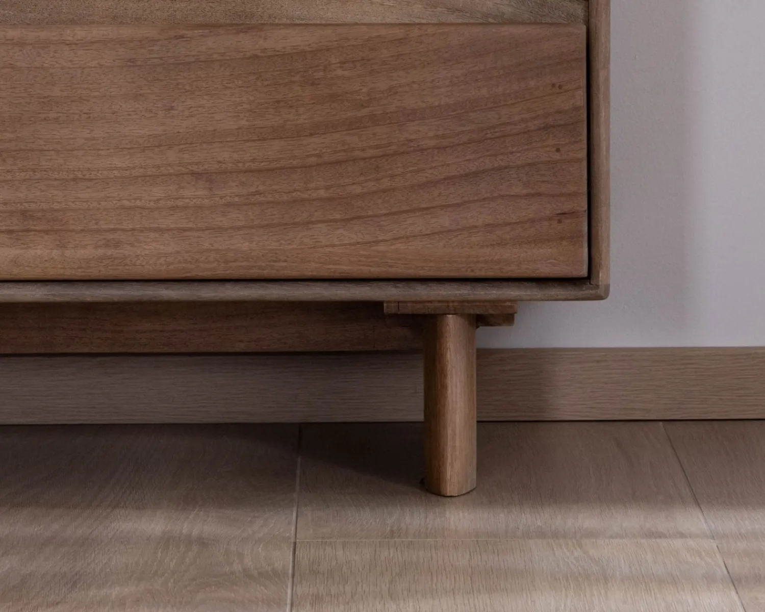 Meuble House Commode esprit Japandi en manguier massif "Geta" 3 tiroirs large ouverture Best