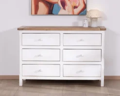 Meuble House Commode 6 tiroirs en acacia