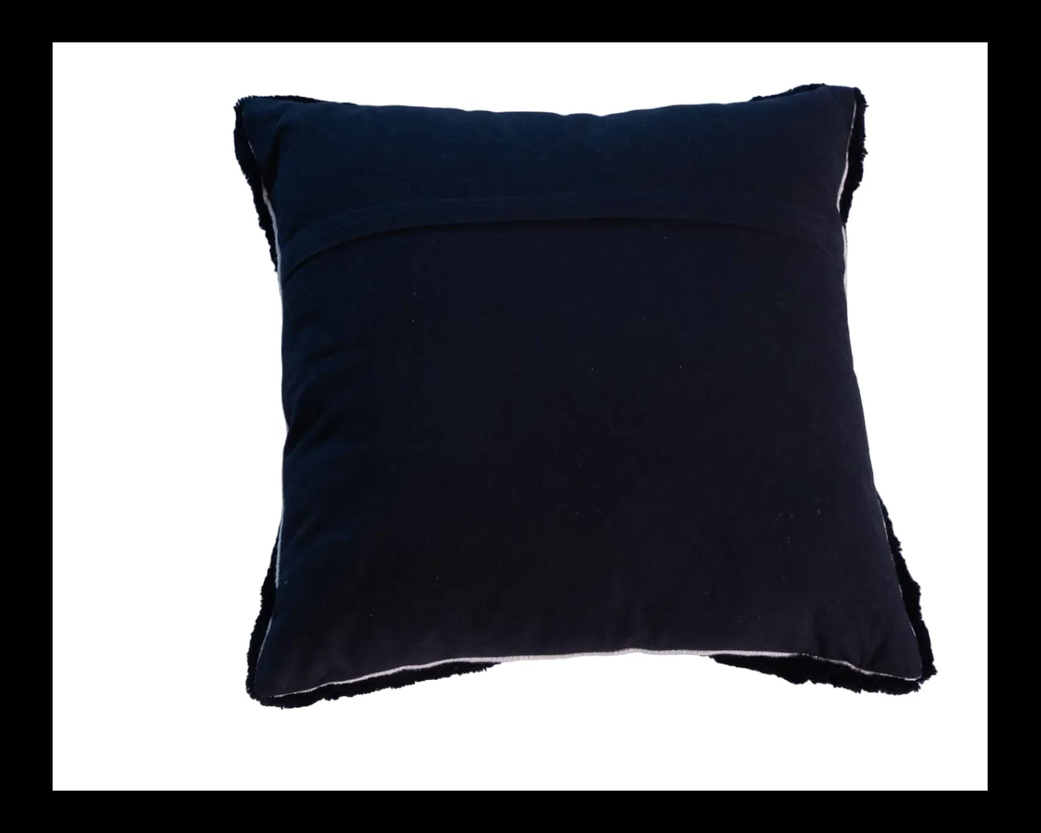 Meuble House Coussin brodé motif feuillage ultra graphique "Kavon" 45x45cm Outlet