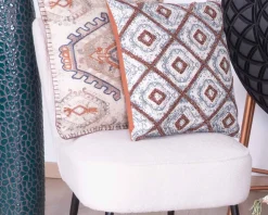 Meuble House Coussin déco en coton imprimé 