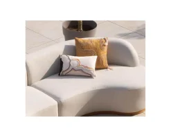 Meuble House Coussin en tissu coton flammé