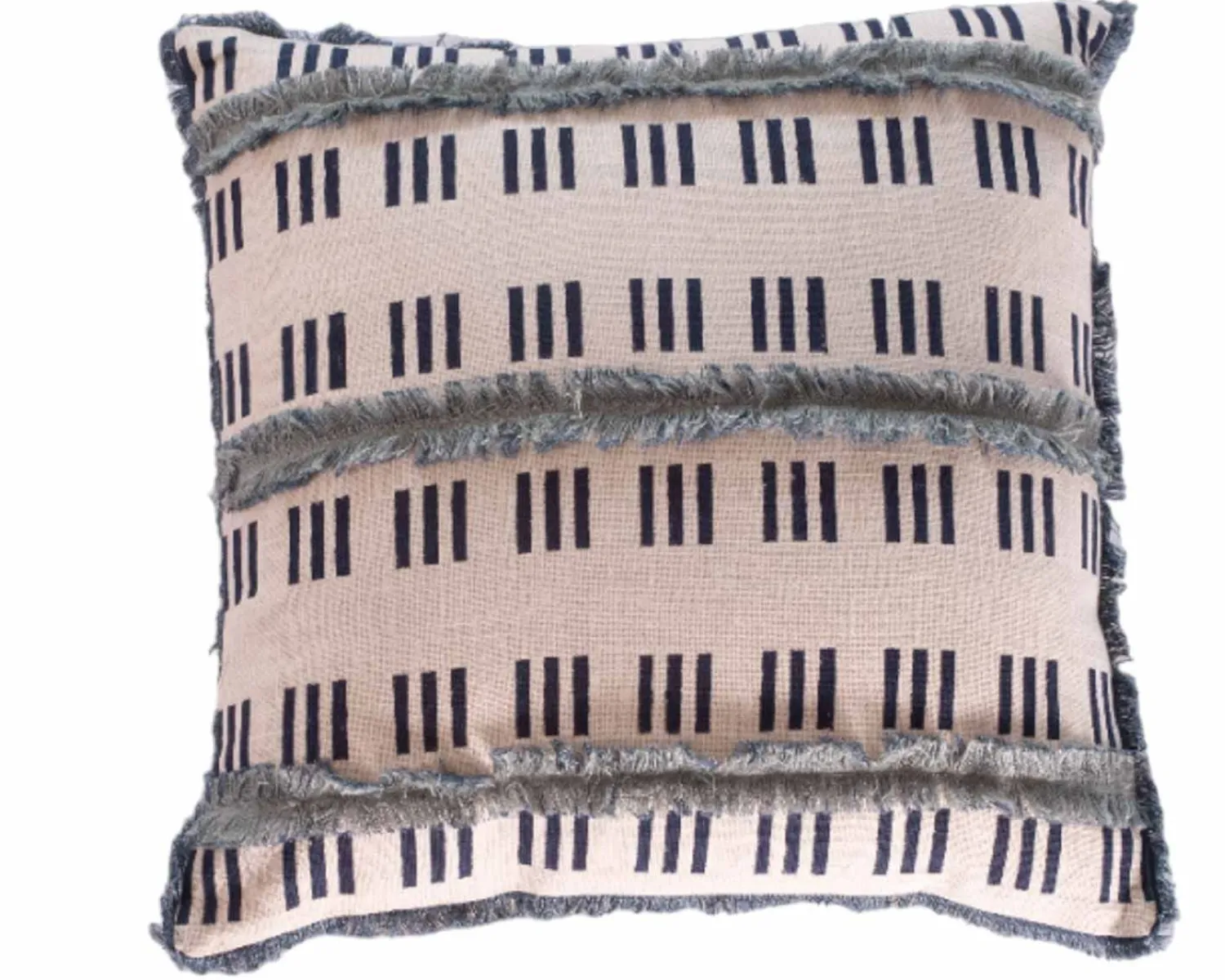 Meuble House Coussin imprimé en coton et lin "Solira" format carré 45x45cm Outlet