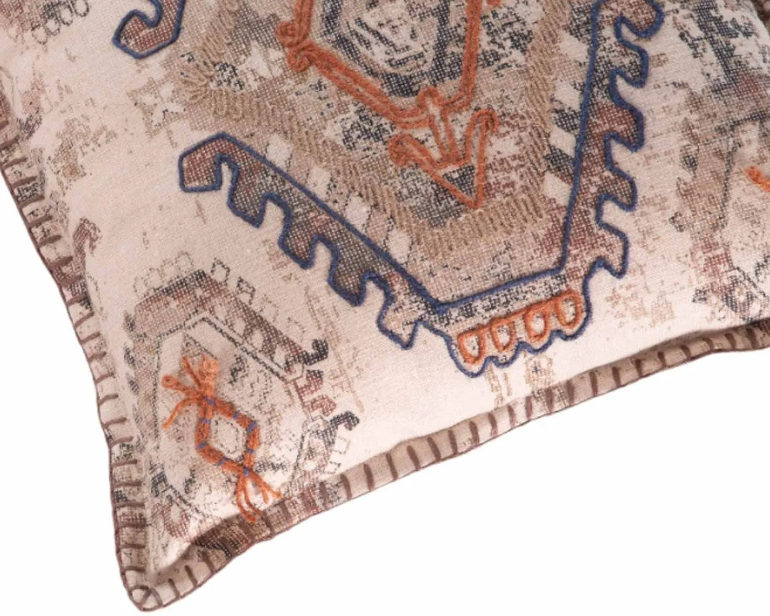 Meuble House Coussin imprimé motif ethnique "Solira" coton flammé 45x45 cm Clearance