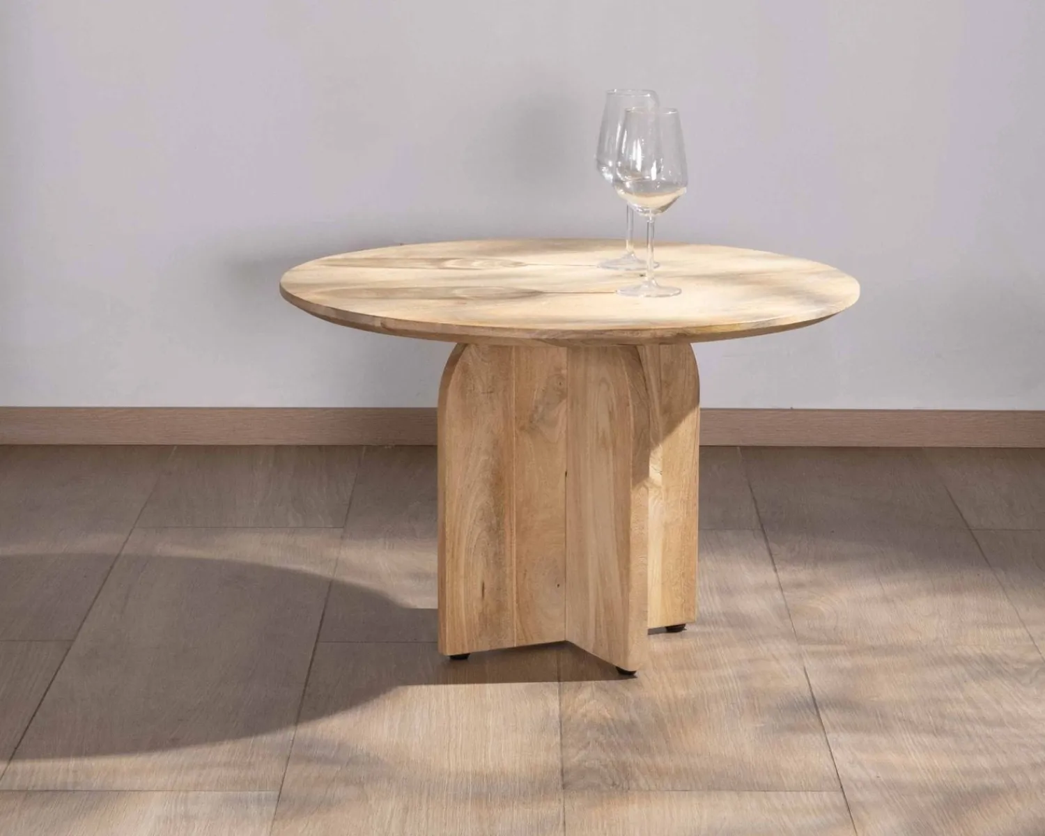 Meuble House Duo de tables basses en manguier naturel et marron finition sablée "Pise" Clearance
