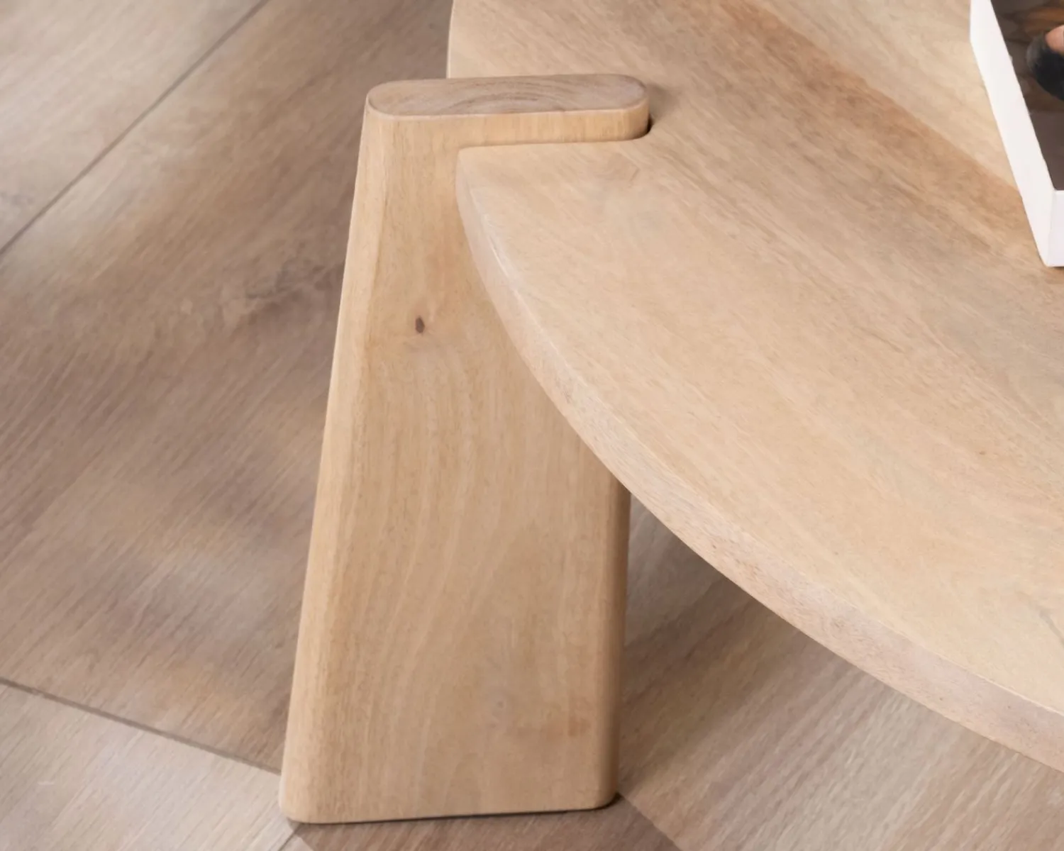 Meuble House Duo de tables basses rondes en manguier naturel "Loopie" Clearance