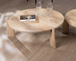 Meuble House Duo de tables basses rondes en manguier naturel