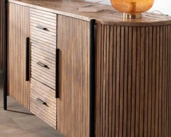 Meuble House Enfilade 200 cm avec portes et tiroirs en bois exotiques 
