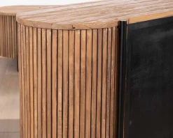 Meuble House Enfilade 200 cm avec portes et tiroirs en bois exotiques 