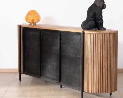 Meuble House Enfilade 200 cm avec portes et tiroirs en bois exotiques 