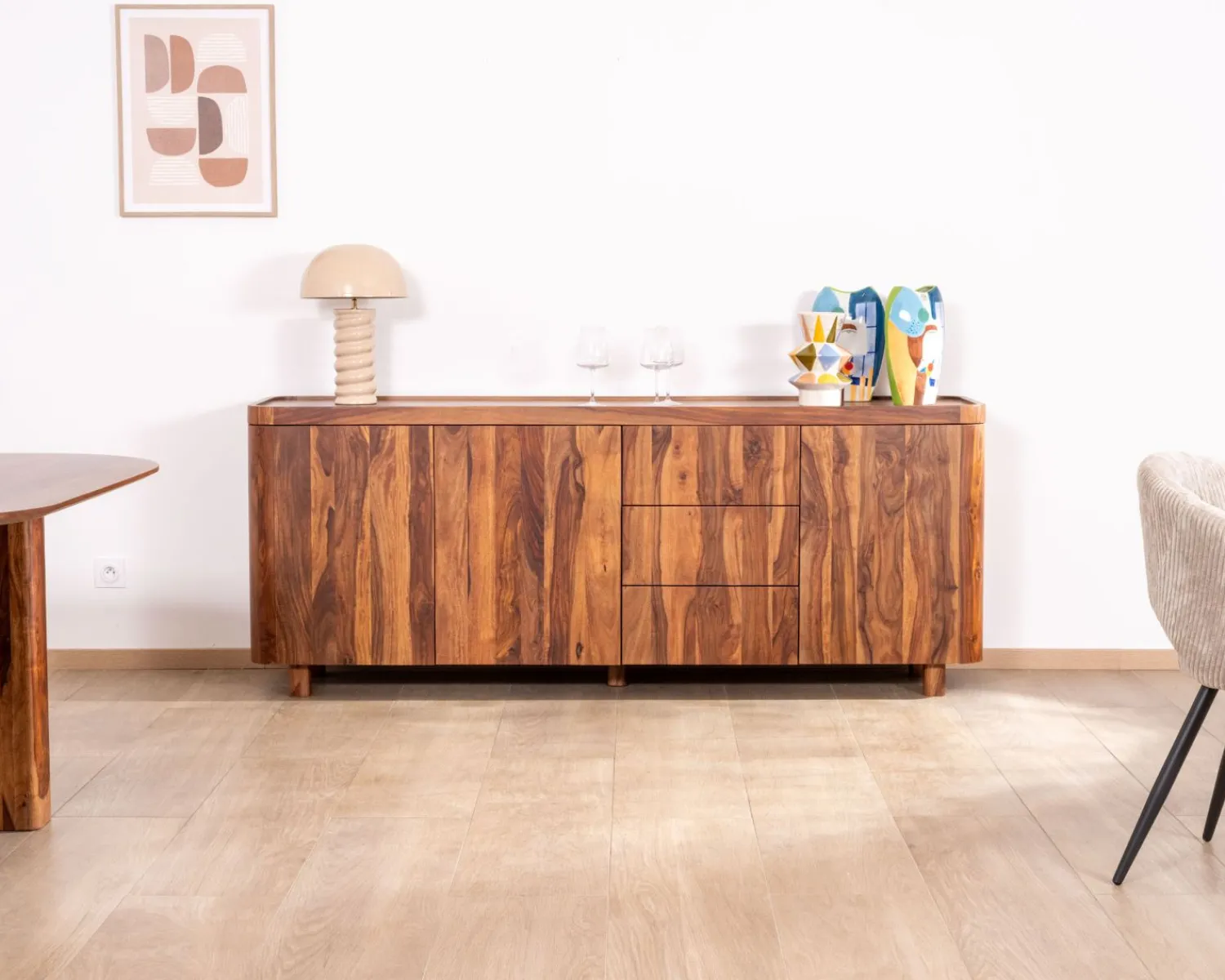 Meuble House Enfilade en bois de palissandre "Rosewood" 200 cm Best