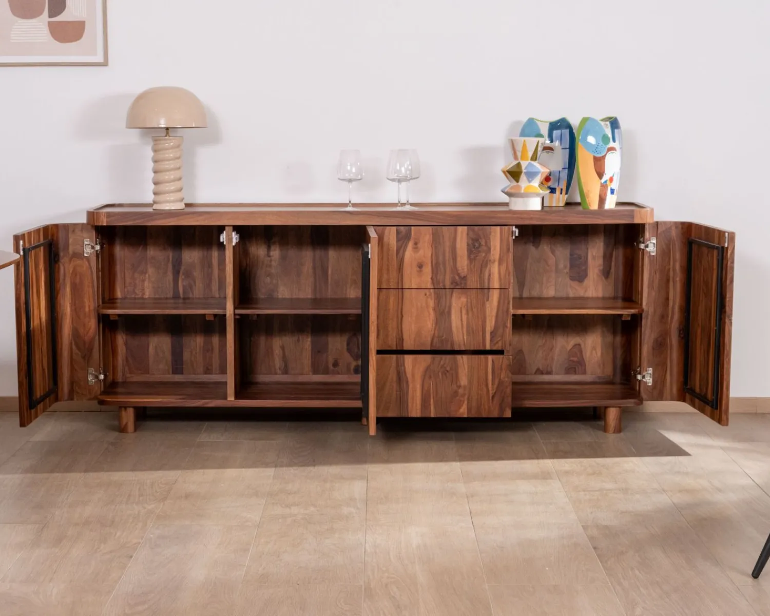 Meuble House Enfilade en bois de palissandre "Rosewood" 200 cm Best
