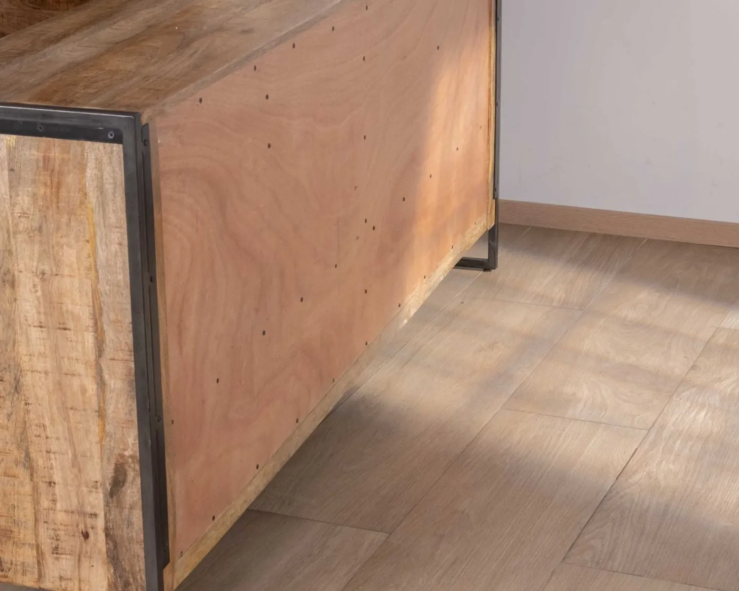 Meuble House Enfilade industrielle 200 cm en manguier et métal "Shade" Outlet