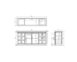 Meuble House Enfilade style factory en bois massif et métal