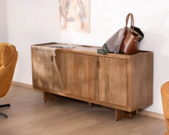 Meuble House Enfilade vintage 4 portes en manguier naturel