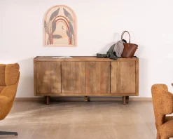 Meuble House Enfilade vintage 4 portes en manguier naturel