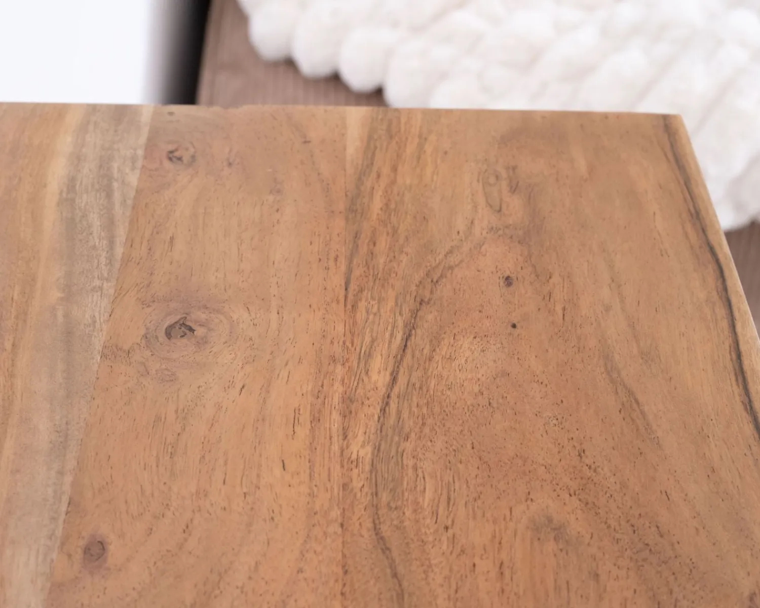 Meuble House Etagère de rangement en acacia avec un compartiment en persienne "Conoa" Best