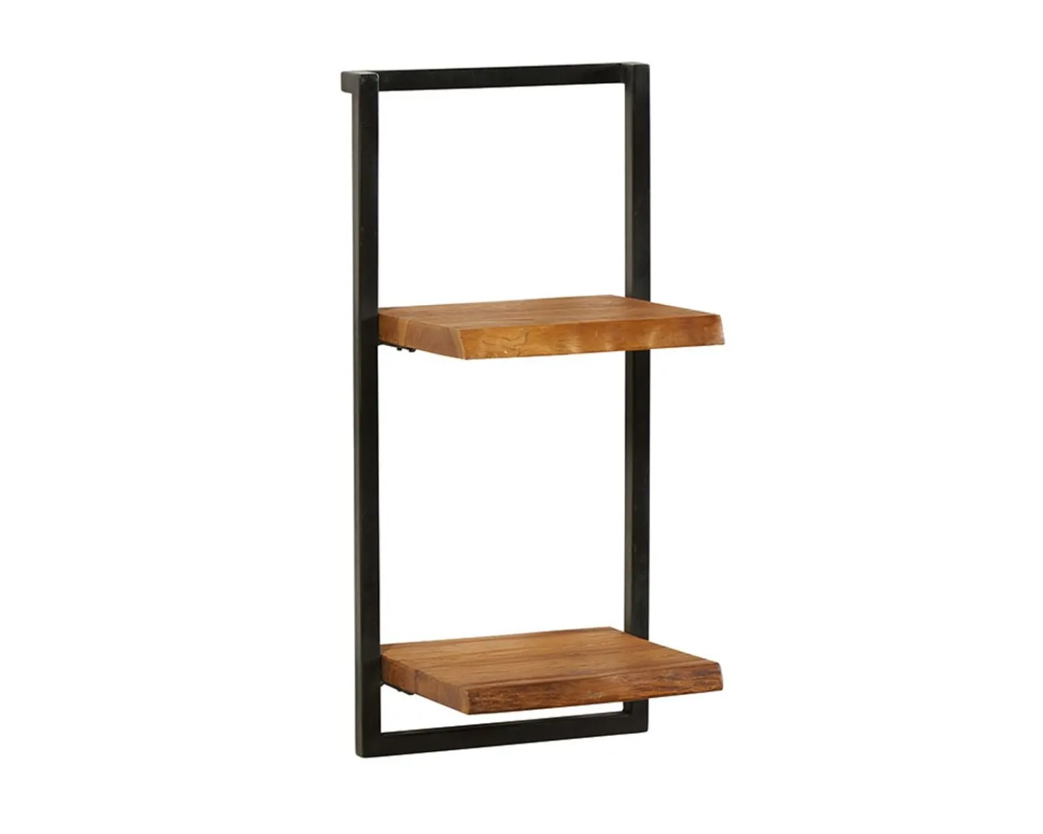 Meuble House Etagère murale 2 tablettes en teck naturel recyclé et métal "Ulva" Sale