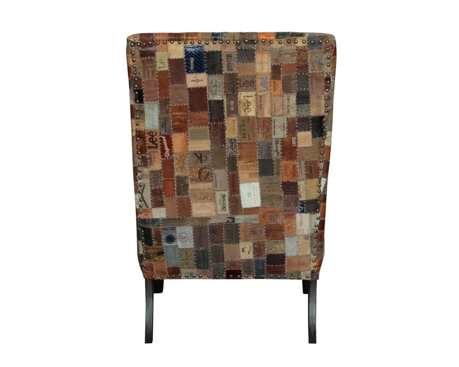 Meuble House Fauteuil bergère 100% unique tissu recyclé et bois "Pop Vintage" Hot