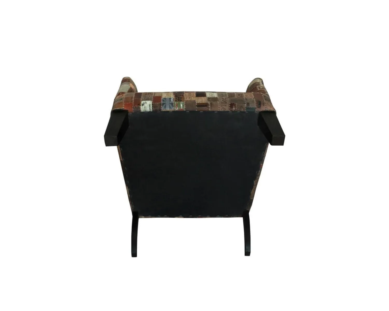 Meuble House Fauteuil bergère 100% unique tissu recyclé et bois "Pop Vintage" Hot