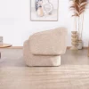 Meuble House Fauteuil club revisité « Sweet Culture » en tissu marron chiné esprit vintage contemporain Online