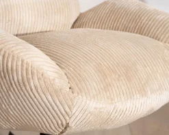 Meuble House Fauteuil confort et pivotant en velours camel beige "Bissett" Sale