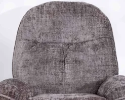 Meuble House Fauteuil confort gris cendré esprit rétro avec repose-pieds 
