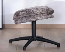 Meuble House Fauteuil confort gris cendré esprit rétro avec repose-pieds 