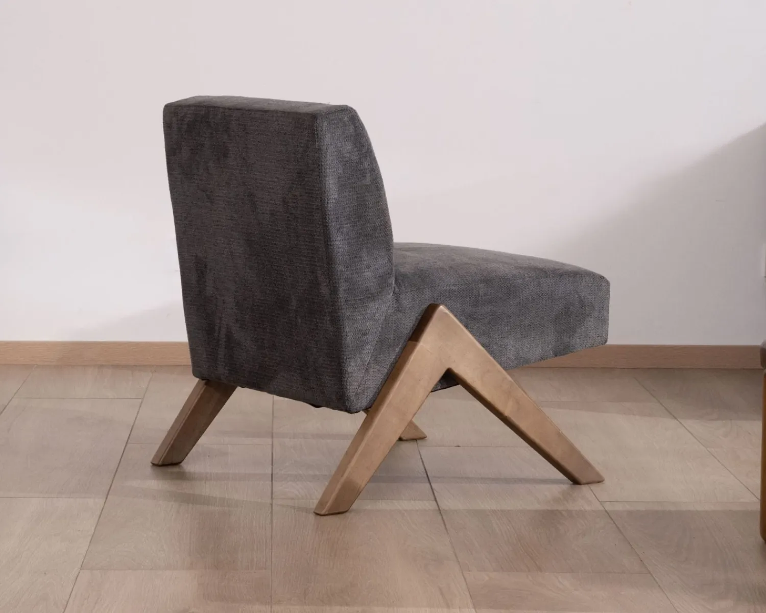 Meuble House Fauteuil déco anthracite style rétro "Tolga" pieds boomerang Sale