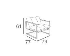 Meuble House Fauteuil de jardin relax teck et tissu Sunbrella Taupe "Maluku Island" Online