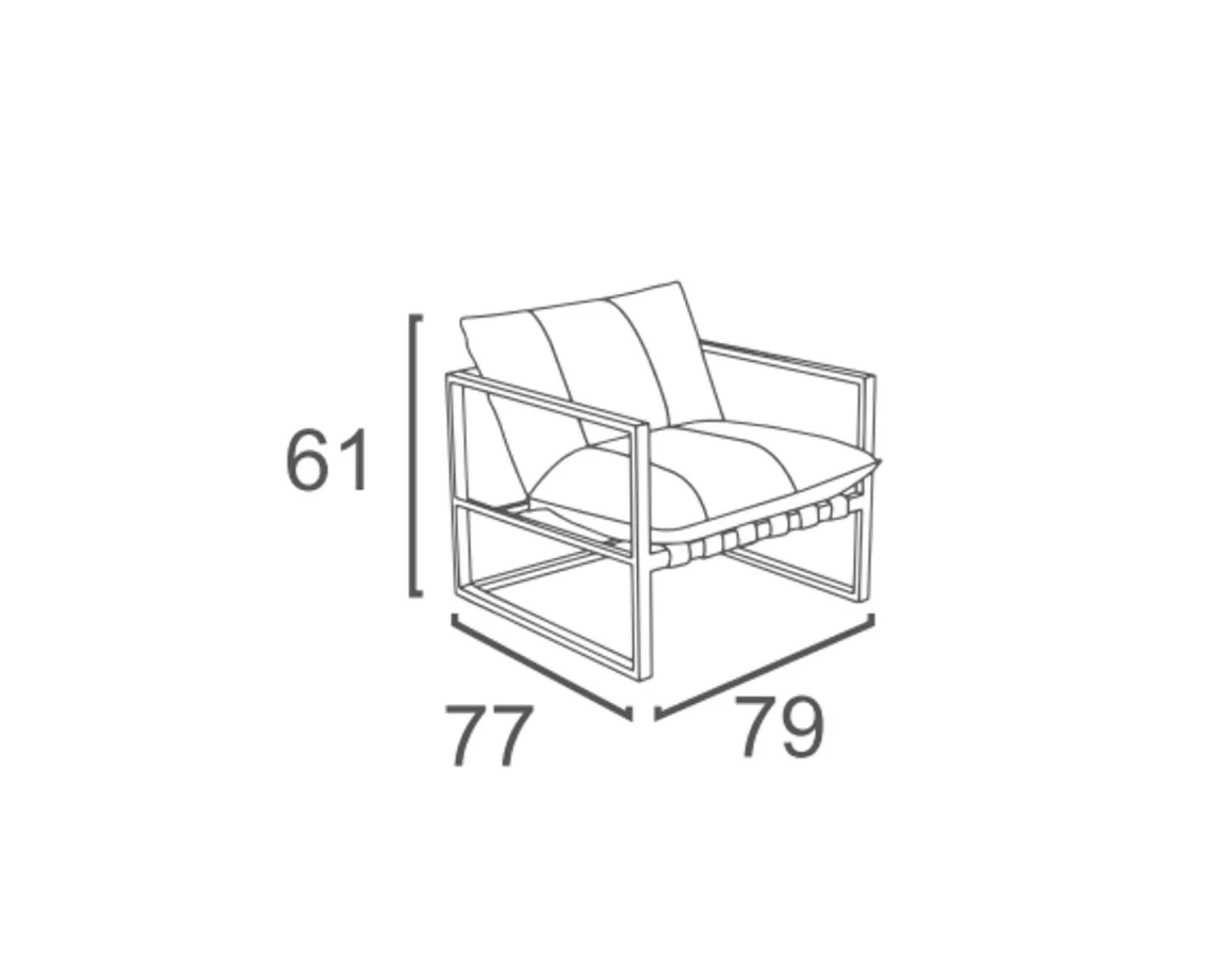 Meuble House Fauteuil de jardin relax teck et tissu Sunbrella Taupe "Maluku Island" Online