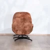 Meuble House Fauteuil de relaxation avec pouf en tissu doux terracotta "Branson" pivotant 360° Clearance