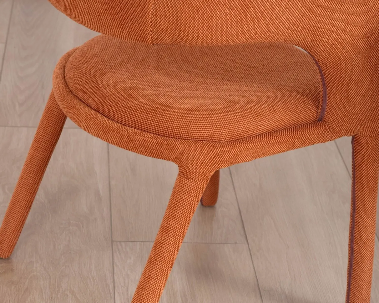 Meuble House Fauteuil de repas design en tissu terracotta ultra confort " Amarello"