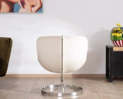 Meuble House Fauteuil design pop coque en plexiglass et tissu bouclette vert kaki "AstroPop" Outlet