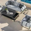 Meuble House Fauteuil de terrasse matelassé gris clair ultra confort structure aluminium "Paquetage" Outlet